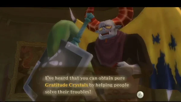 Batreaux the horned demon says pure Gratitude Crystals come from helping people solve their troubles. Batreaux the horned demon says pure Gratitude Crystals come from helping people solve their troubles.