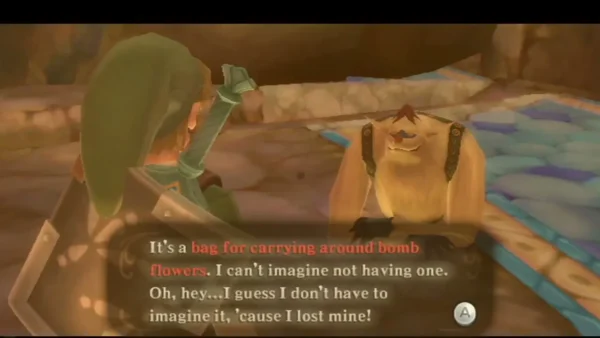 Ledd explains that a bomb bag carries bomb flowers and says he has lost his own.