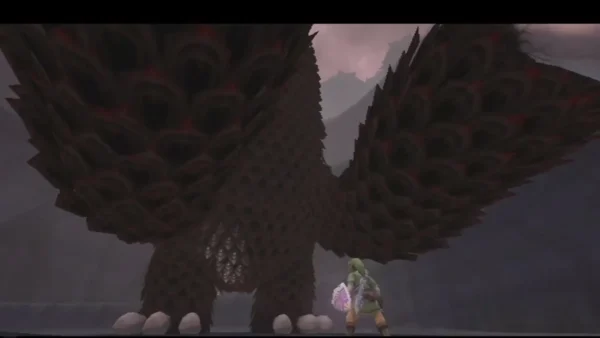 The Imprisoned's pale white toes on its clawed feet, with Link standing at the foot of the massive beast. The Imprisoned's pale white toes on its clawed feet, with Link standing at the foot of the massive beast.