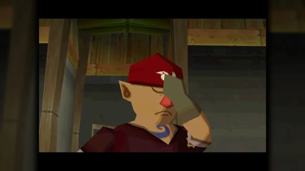 A red-capped engineer rubbing his head in a wooden house in Aboda Village A red-capped engineer rubbing his head in a wooden house in Aboda Village