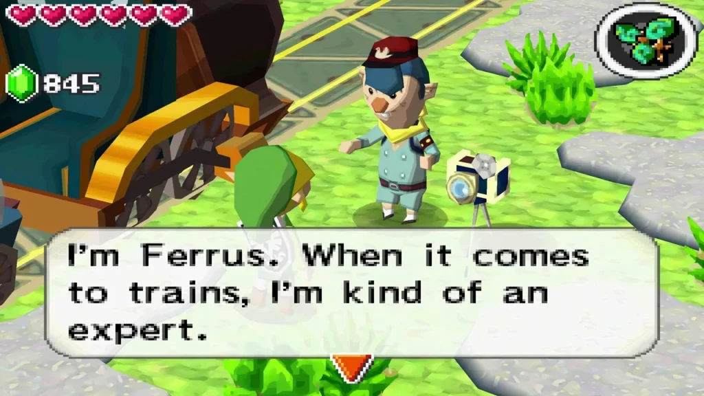 Ferrus in a red cap introducing himself as a train expert Ferrus in a red cap introducing himself as a train expert