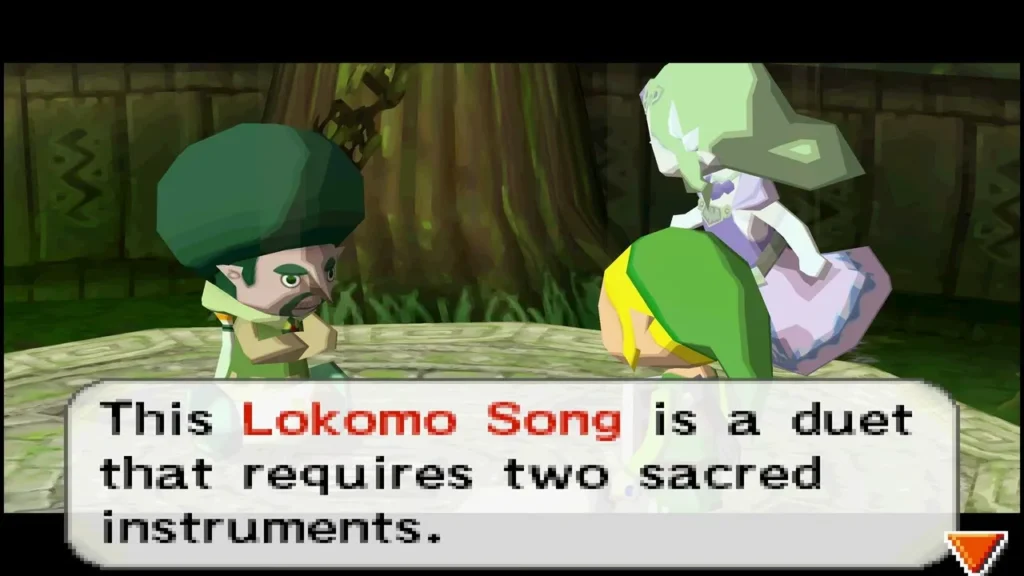 Gage explaining that the Lokomo Song is a duet needing two sacred instruments Gage explaining that the Lokomo Song is a duet needing two sacred instruments