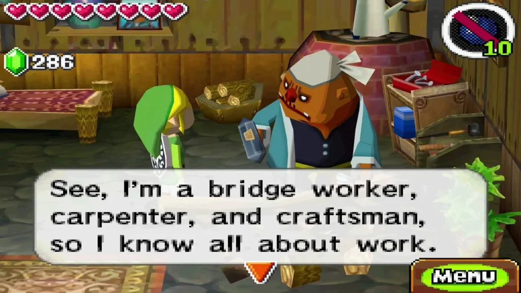 Kenzo in his workshop, introducing himself as a bridge worker and craftsman Kenzo in his workshop, introducing himself as a bridge worker and craftsman