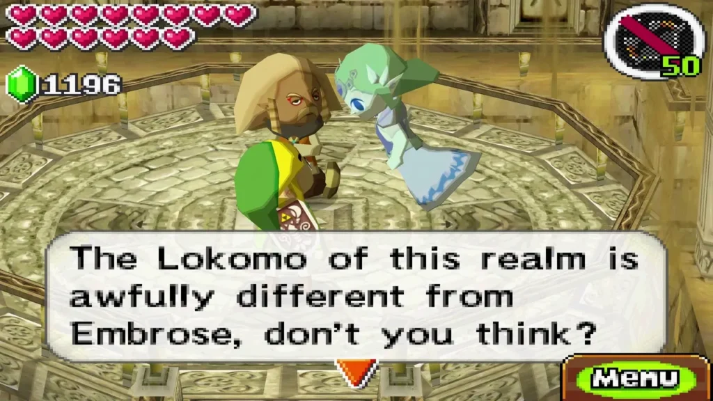 Rael, the hooded Lokomo guardian of the Sand Realm, speaking with a pale green companion Rael, the hooded Lokomo guardian of the Sand Realm, speaking with a pale green companion