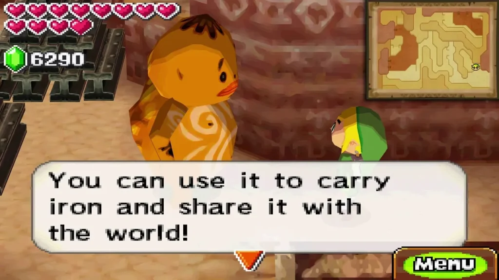Tengoron telling Link a freight car can carry Goron iron to share with the world Tengoron telling Link a freight car can carry Goron iron to share with the world