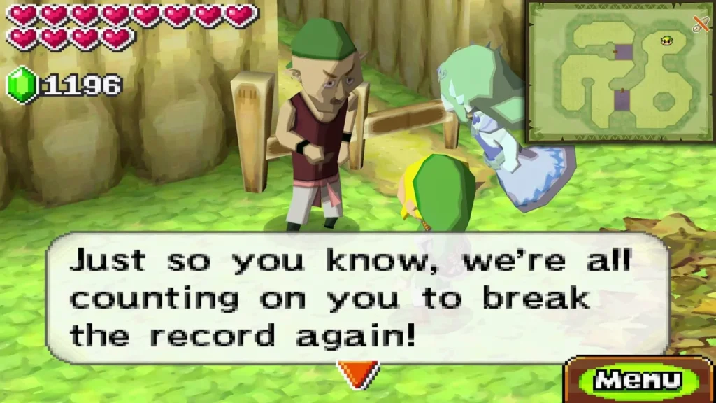 Wood, the whip race host, telling Link that everyone is counting on him to break the record. Wood, the whip race host, telling Link that everyone is counting on him to break the record.