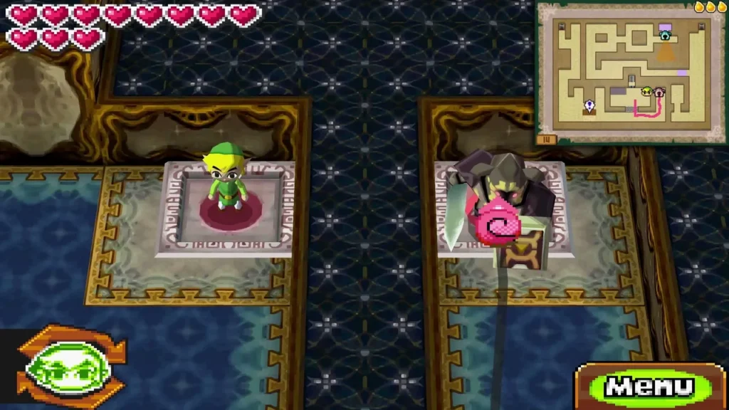 A pink Phantom Eye on a pole beside a Phantom guard in the Tower of Spirits A pink Phantom Eye on a pole beside a Phantom guard in the Tower of Spirits