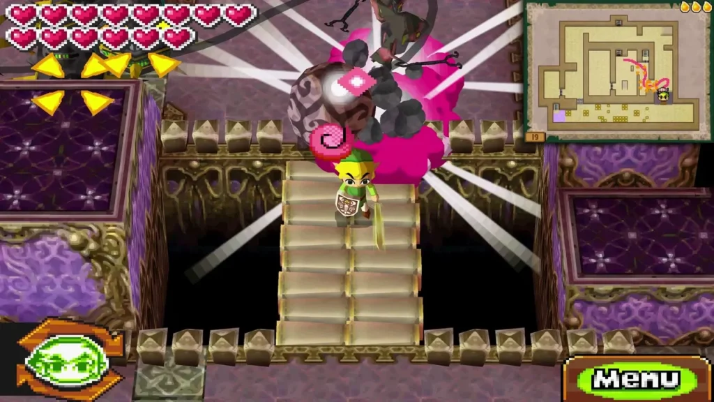 Rock debris bursts out as a Wrecker Phantom smashes into the Tower of Spirits floor Rock debris bursts out as a Wrecker Phantom smashes into the Tower of Spirits floor