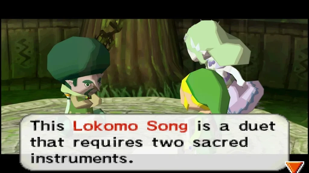 Gage explaining that the Lokomo Song is a duet that requires two sacred instruments Gage explaining that the Lokomo Song is a duet that requires two sacred instruments