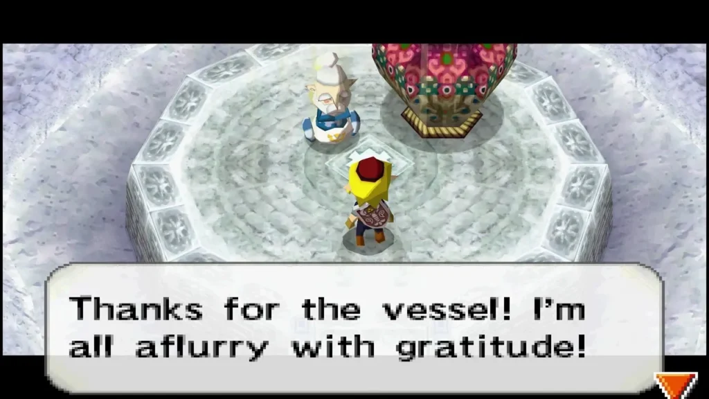 Steem thanking Link for the vessel at the Snow Sanctuary