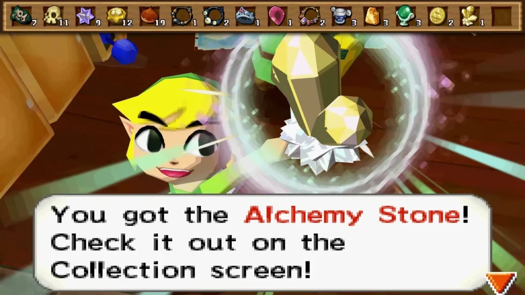 The message You got the Alchemy Stone! appears in the Training Hall after the 200-hit run The message You got the Alchemy Stone! appears in the Training Hall after the 200-hit run
