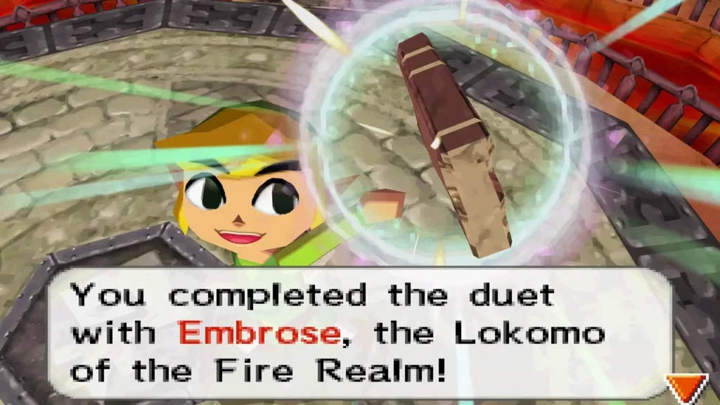 Embrose's duet completed in the Fire Sanctuary with its message on screen Embrose's duet completed in the Fire Sanctuary with its message on screen