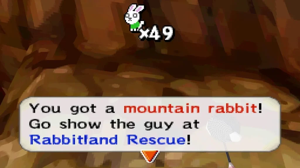 Net over canyon stone with the box: You got a mountain rabbit! Net over canyon stone with the box: You got a mountain rabbit!