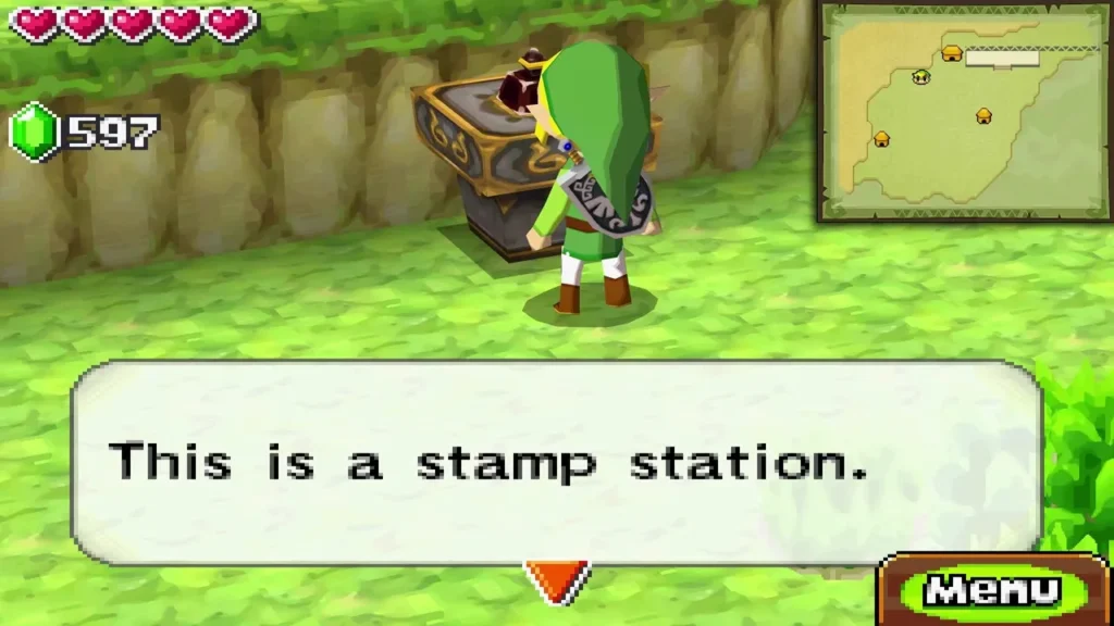 Link at the Aboda Village stamp station with the message This is a stamp station