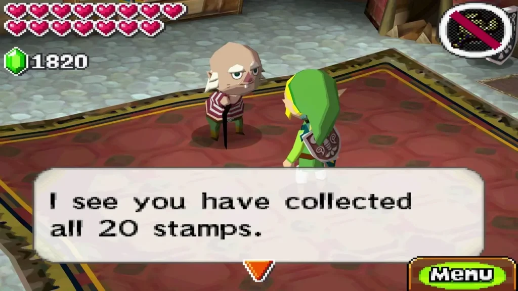 Niko telling Link he has collected all 20 stamps