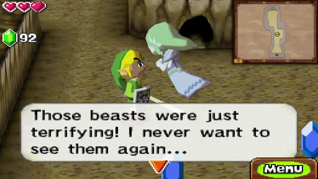 Zelda saying those beasts were terrifying, with Link standing beside her Zelda saying those beasts were terrifying, with Link standing beside her