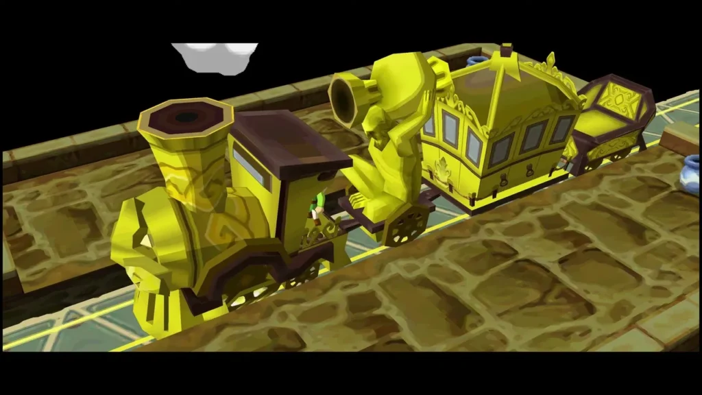 Spirit Train arriving at the Sand Temple station Spirit Train arriving at the Sand Temple station