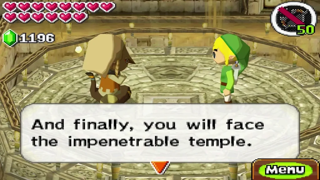 Rael warns Link of the impenetrable temple ahead Rael warns Link of the impenetrable temple ahead