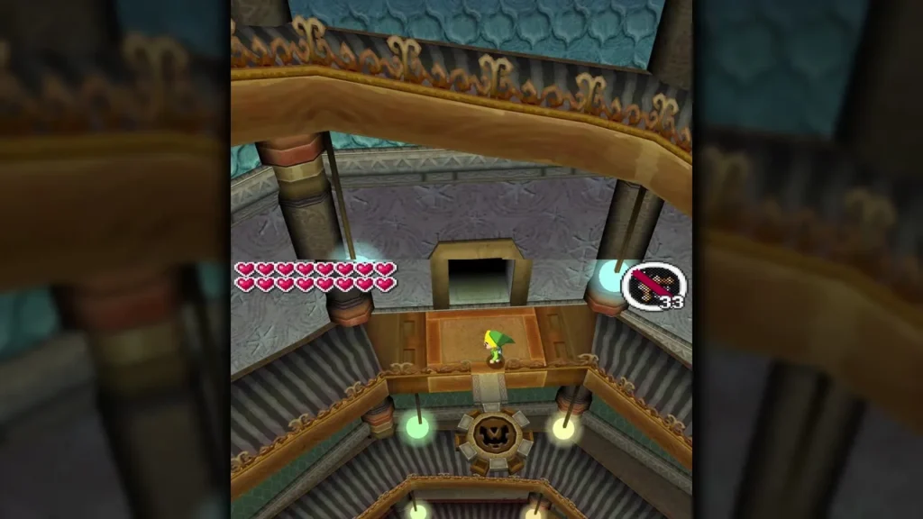 Link in the altar room at the top of the Tower of Spirits before he descends