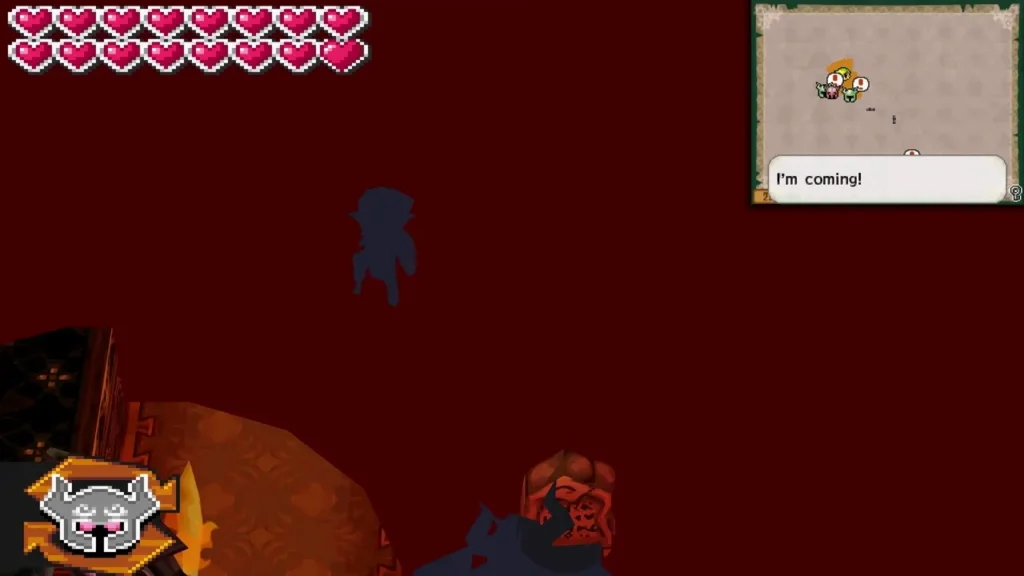 Dark Phantoms in a red-lit lava room of the Tower of Spirits