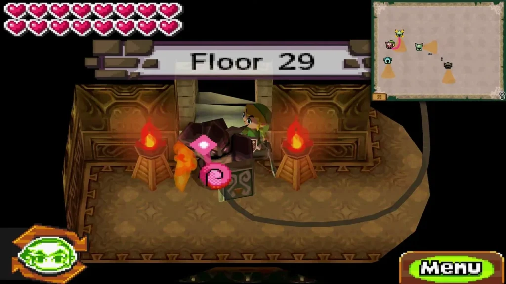 Floor 29 name card above Phantoms and braziers in the Tower of Spirits