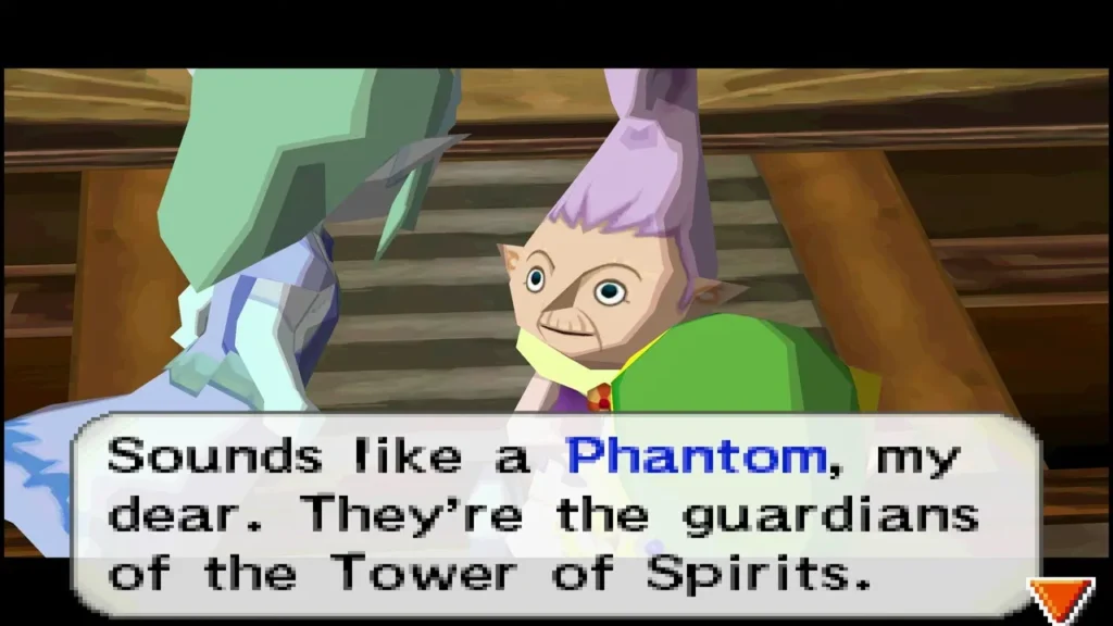 Anjean explaining that Phantoms are the guardians of the Tower of Spirits Anjean explaining that Phantoms are the guardians of the Tower of Spirits