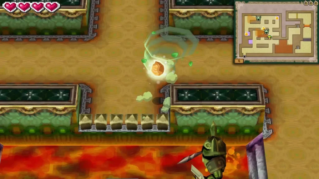 A Phantom armor patrolling beside the lava on floor 4 of the Tower