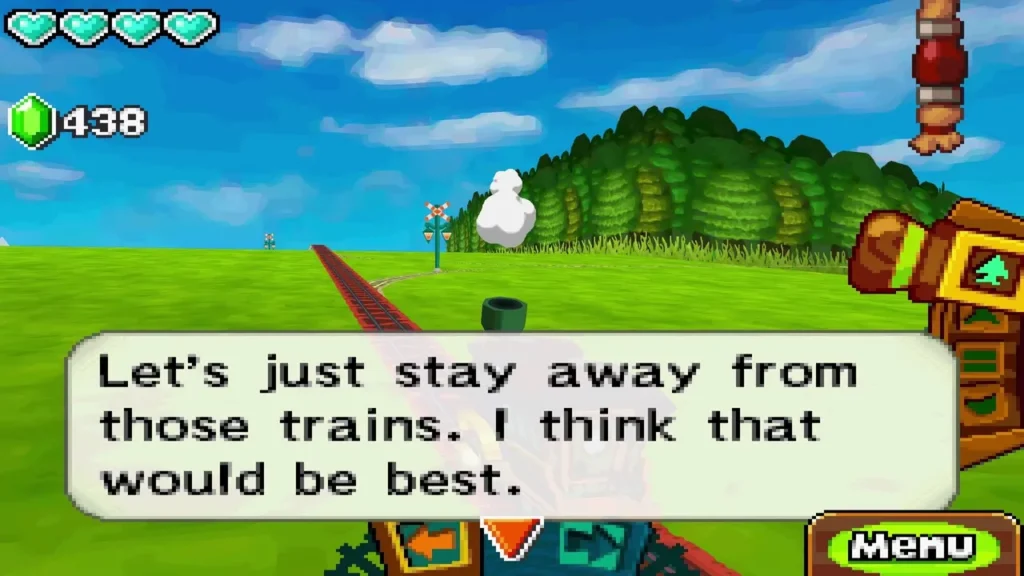 Zelda telling Link to stay away from the possessed trains