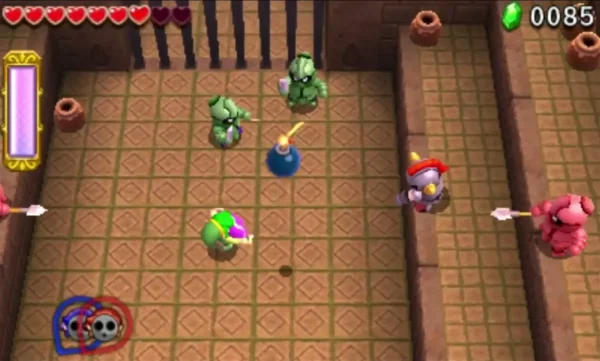 Green armored soldiers stand on the tiled floor of the Sealed Gateway yard in the Fortress.