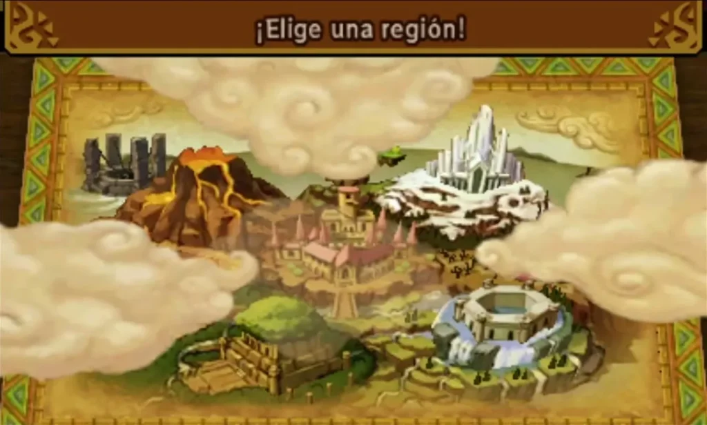 Region select map with a message that Link can now travel to the next region