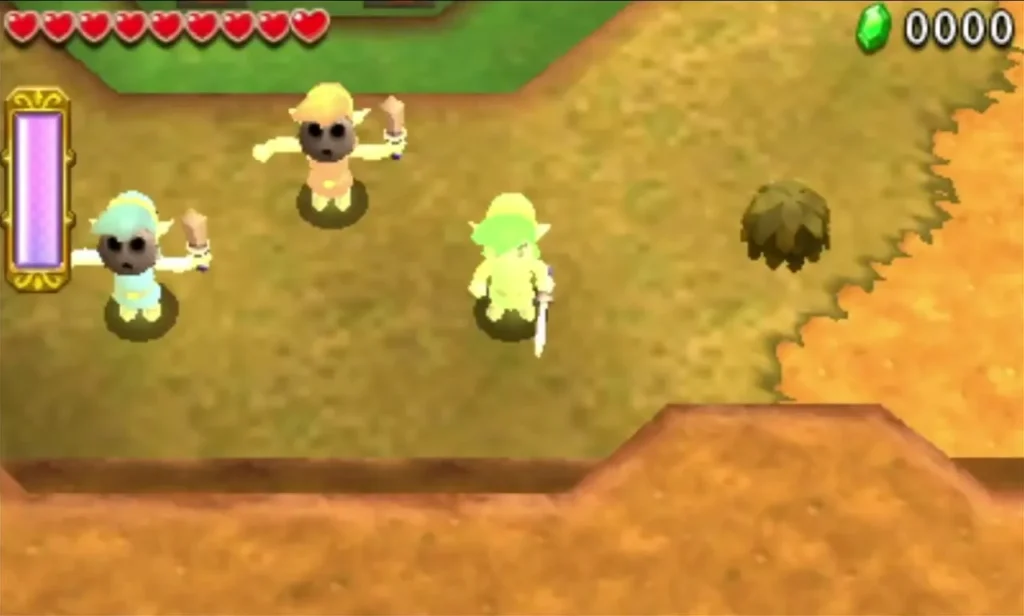 Three Links gather on sandy paths at the start of Infinity Dunes