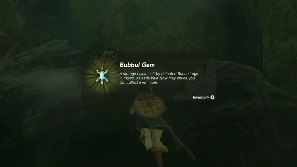 Bubbul Gem item card after the Bubbulfrog is defeated Bubbul Gem item card after the Bubbulfrog is defeated