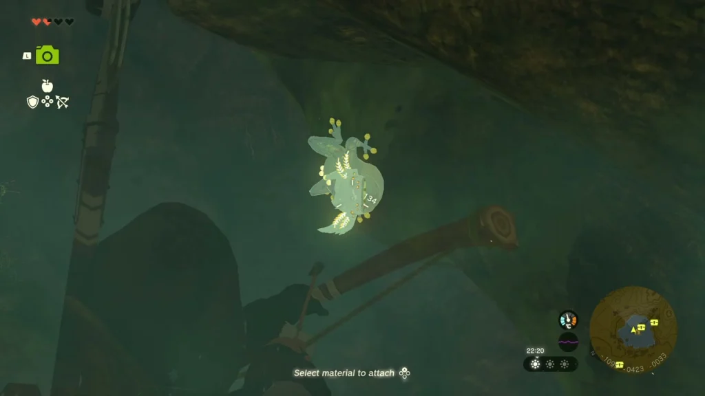 Glowing Bubbulfrog leaping among the roots as a bow is drawn Glowing Bubbulfrog leaping among the roots as a bow is drawn
