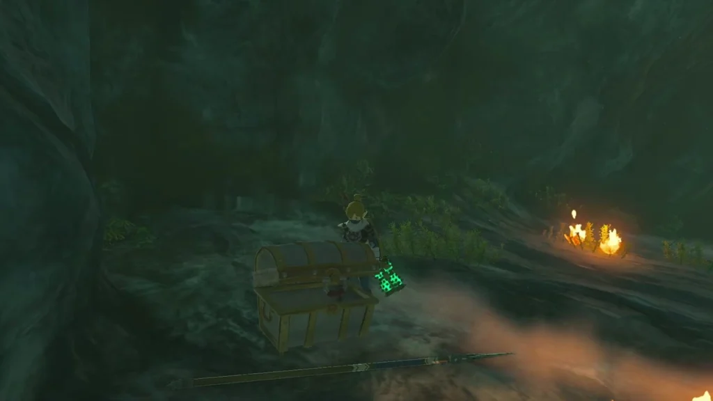 Zora Shield item box over an open chest Zora Shield item box over an open chest