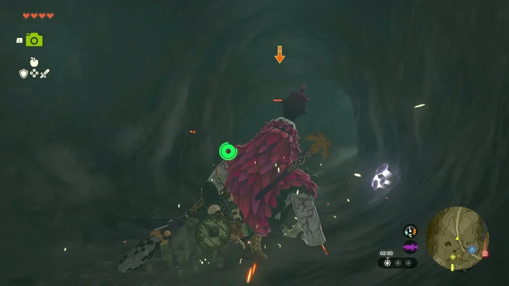 Silver Horriblin dropping from the cave ceiling Silver Horriblin dropping from the cave ceiling