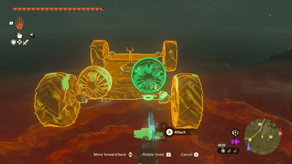 Four-wheeled Zonai cart with a fan in the middle Four-wheeled Zonai cart with a fan in the middle