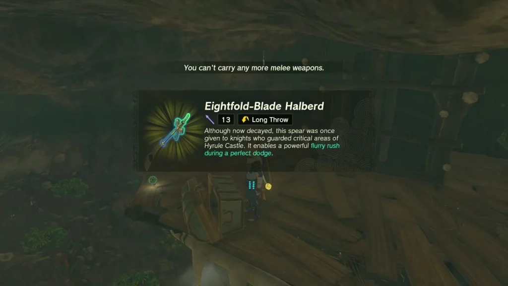 Eightfold-Blade Halberd item box over the open chest Eightfold-Blade Halberd item box over the open chest