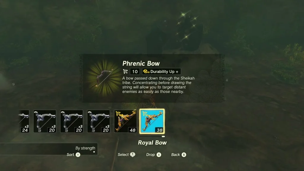 Phrenic Bow item box over the open chest Phrenic Bow item box over the open chest