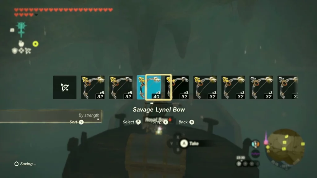 Savage Lynel Bow item box on the ship deck