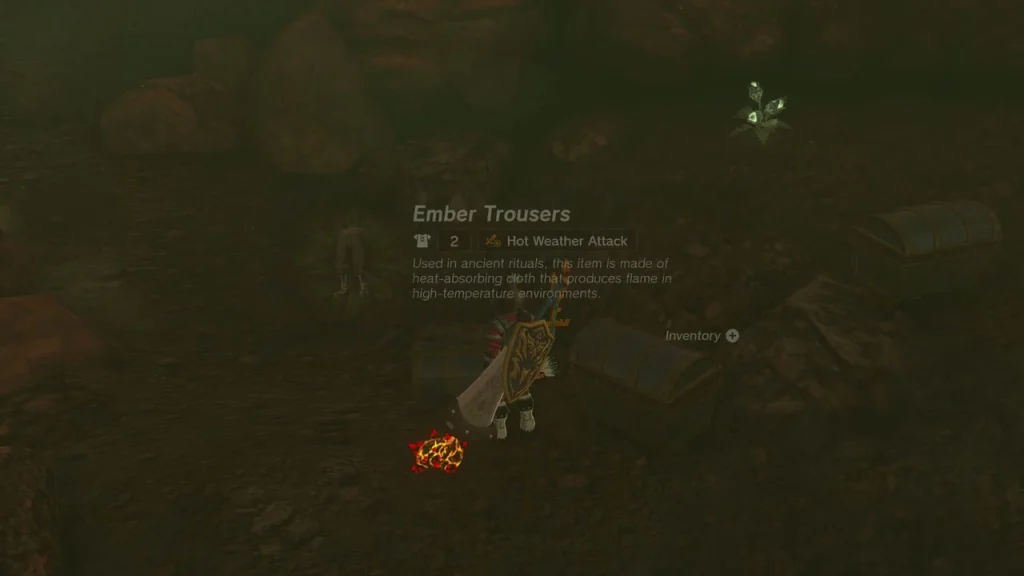 Ember Trousers item box above the chest