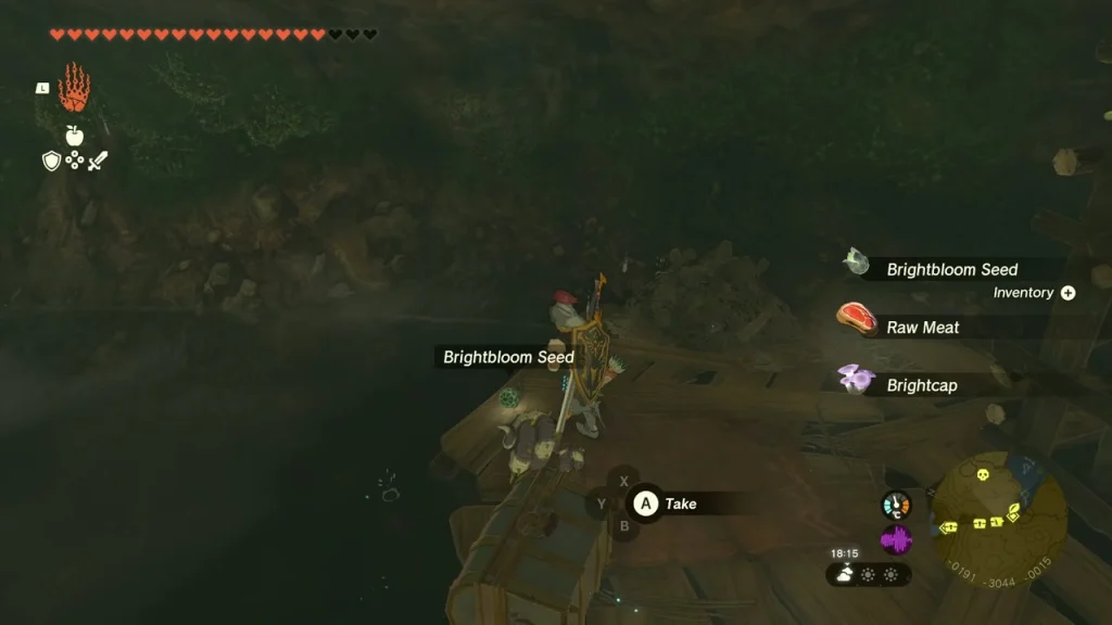 Wooden platform on the water with Brightbloom Seed and loot Wooden platform on the water with Brightbloom Seed and loot