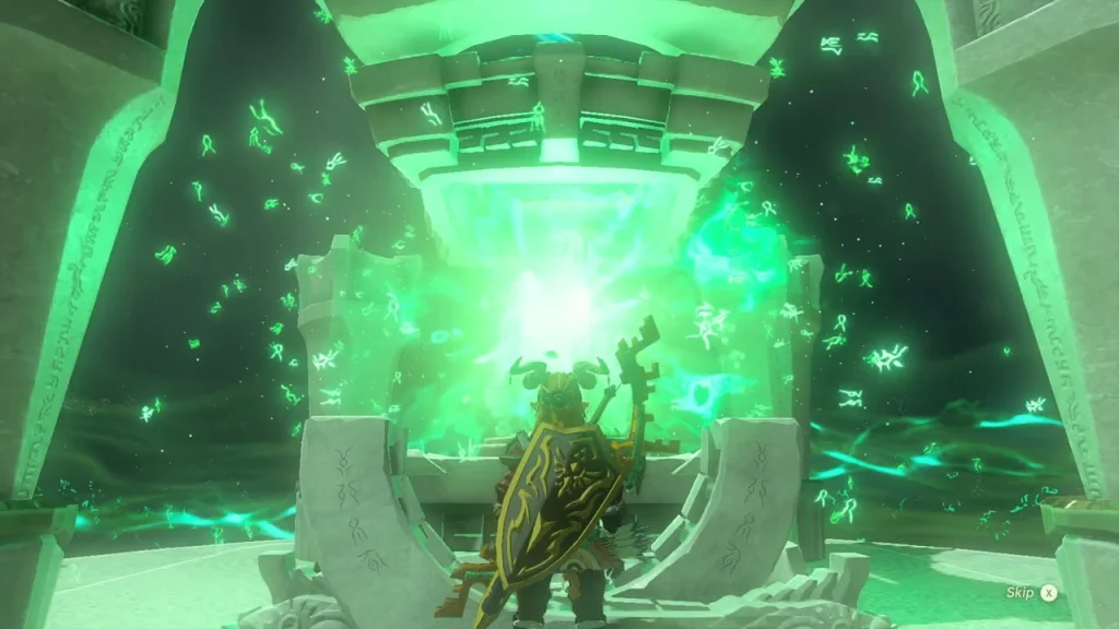Shrine terminal glowing inside Momosik Shrine Shrine terminal glowing inside Momosik Shrine