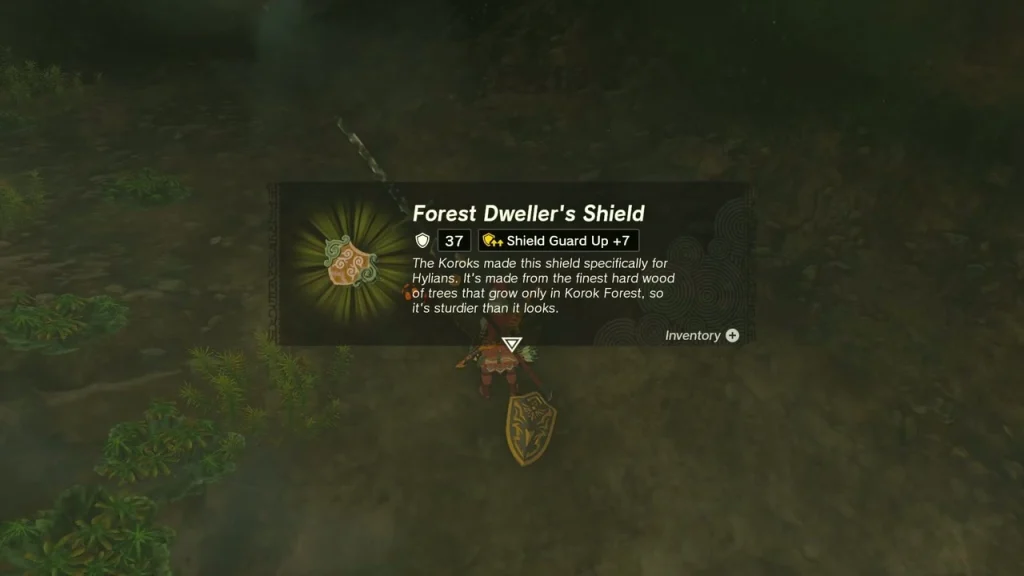 Forest Dweller's Shield item box in the dark cavern Forest Dweller's Shield item box in the dark cavern