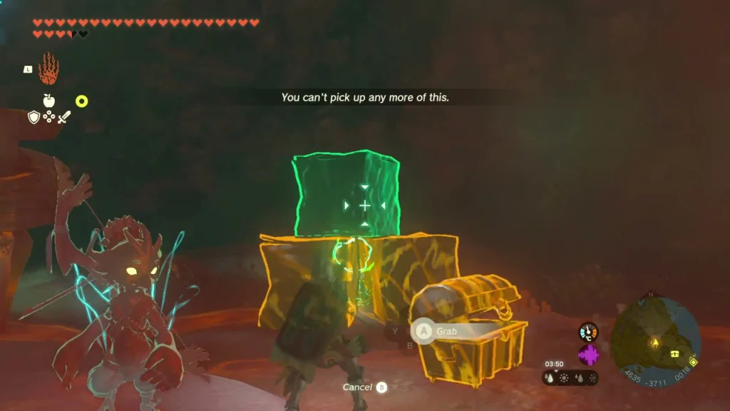 Chest sitting on a stack of crates in the pirate hideout
