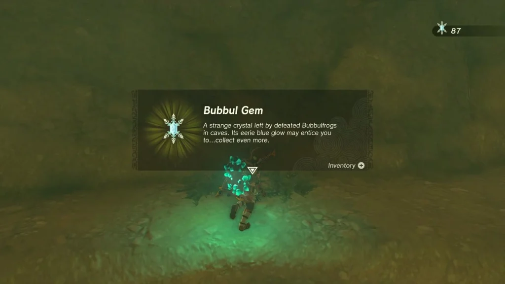 Bubbul Gem item box in a green-lit tunnel