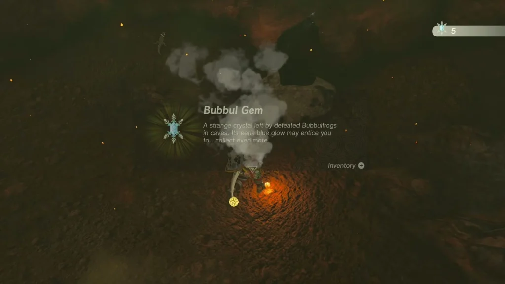 Bubbul Gem and blue crystal burst after the frog is defeated Bubbul Gem and blue crystal burst after the frog is defeated