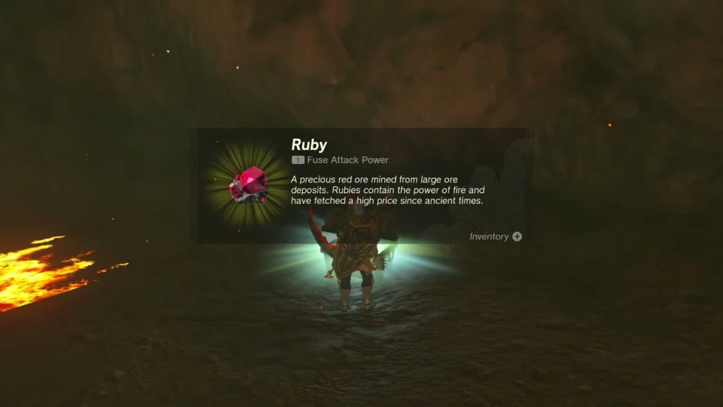 Ruby item box held over the opened chest Ruby item box held over the opened chest