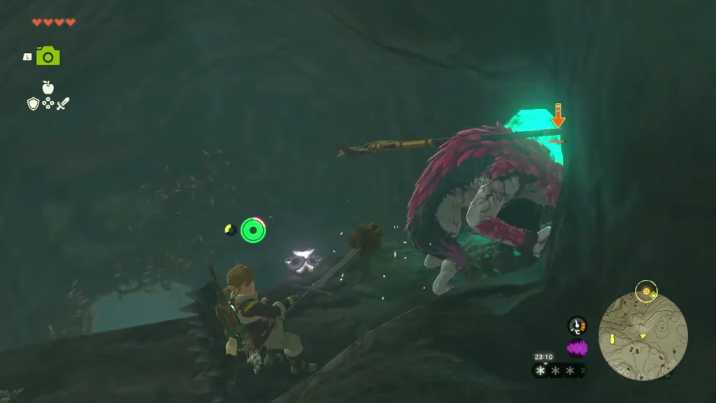 Black Moblin guarding the ledge beside the glowing Luminous Stone Black Moblin guarding the ledge beside the glowing Luminous Stone