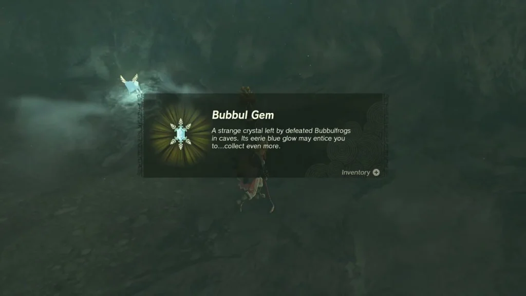 Bubbul Gem item box next to the fallen Bubbulfrog Bubbul Gem item box next to the fallen Bubbulfrog