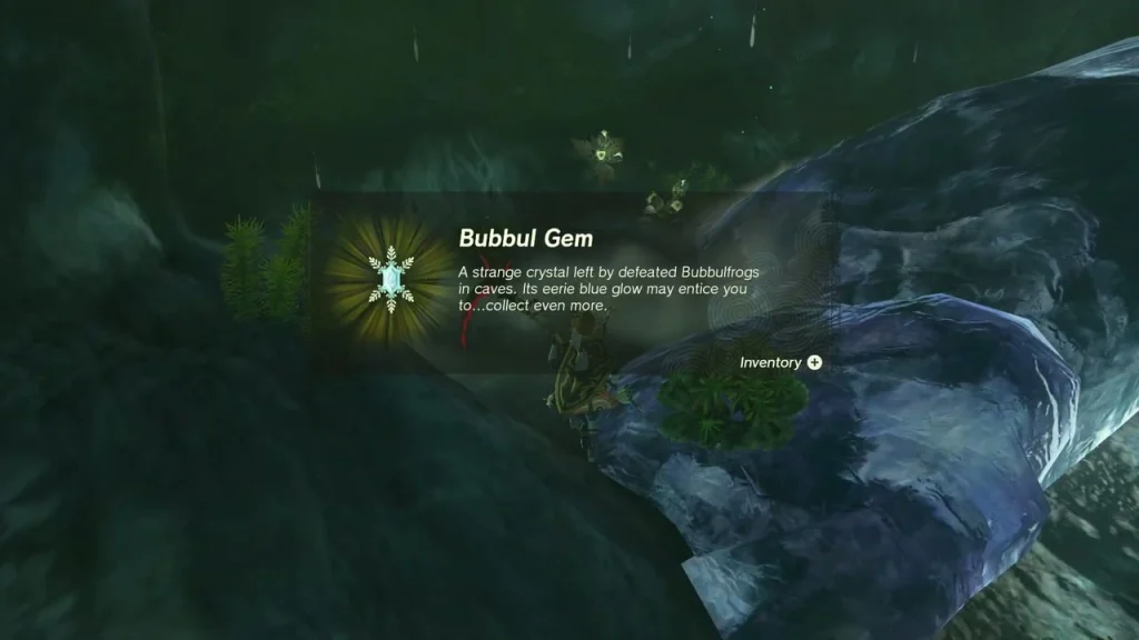 Bubbul Gem item box beside the cave rocks Bubbul Gem item box beside the cave rocks